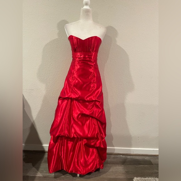 Vintage Jessica Mcclintock For Gunne Sax Strapless Maxi Gown Dress